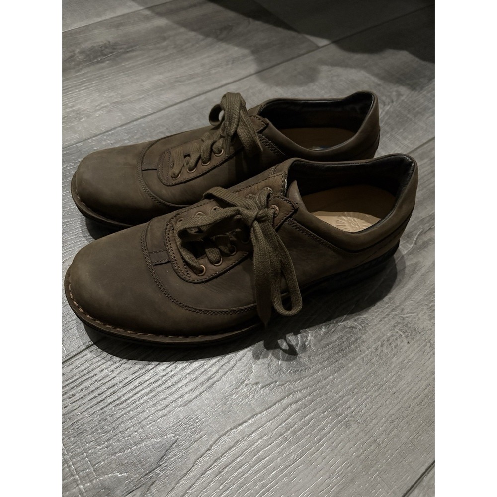UGG Men's Nubuck Leather Lace Up Oxford Shoes Lace-up Casual Shoes Brown Sz 10